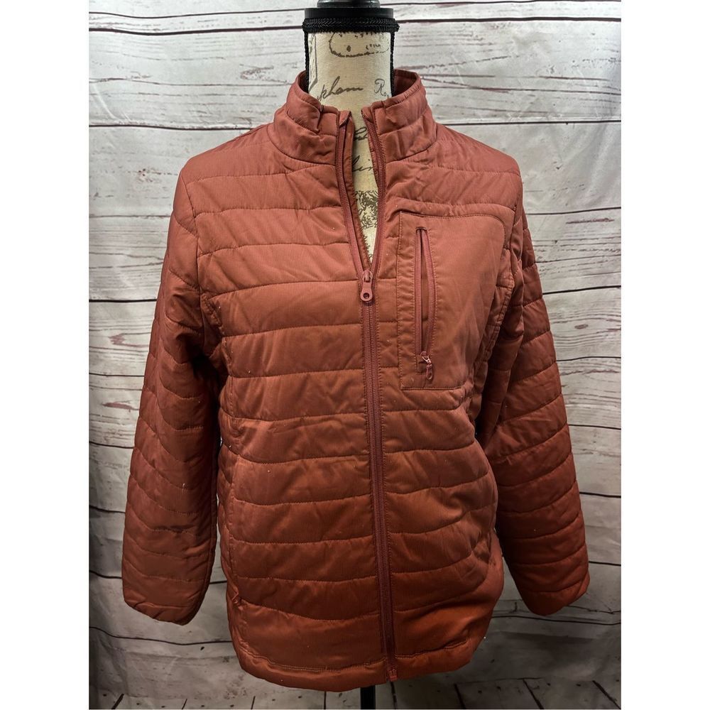 Womens Puffer Jacket Lightweight Full Zip Quilted Warm Outerwear